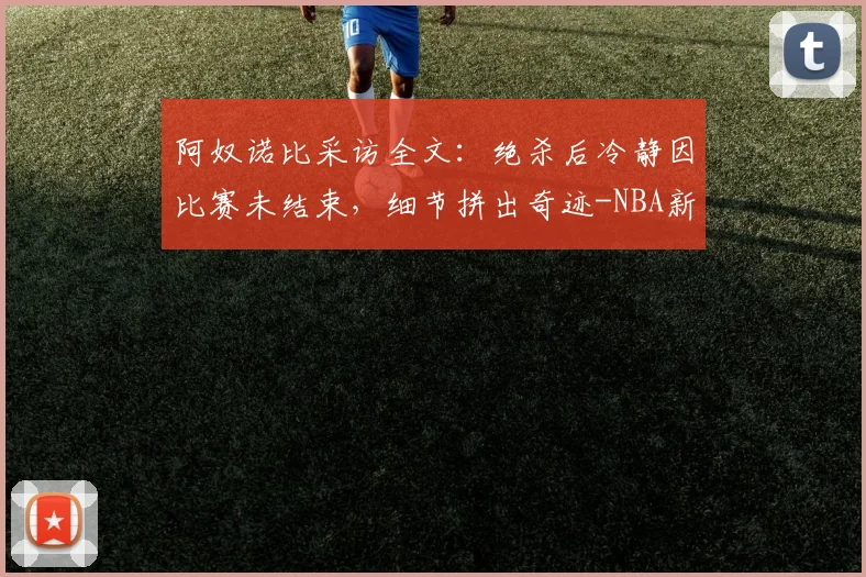 阿奴诺比采访全文:绝杀后冷静因比赛未结束,细节拼出奇迹-NBA新闻
